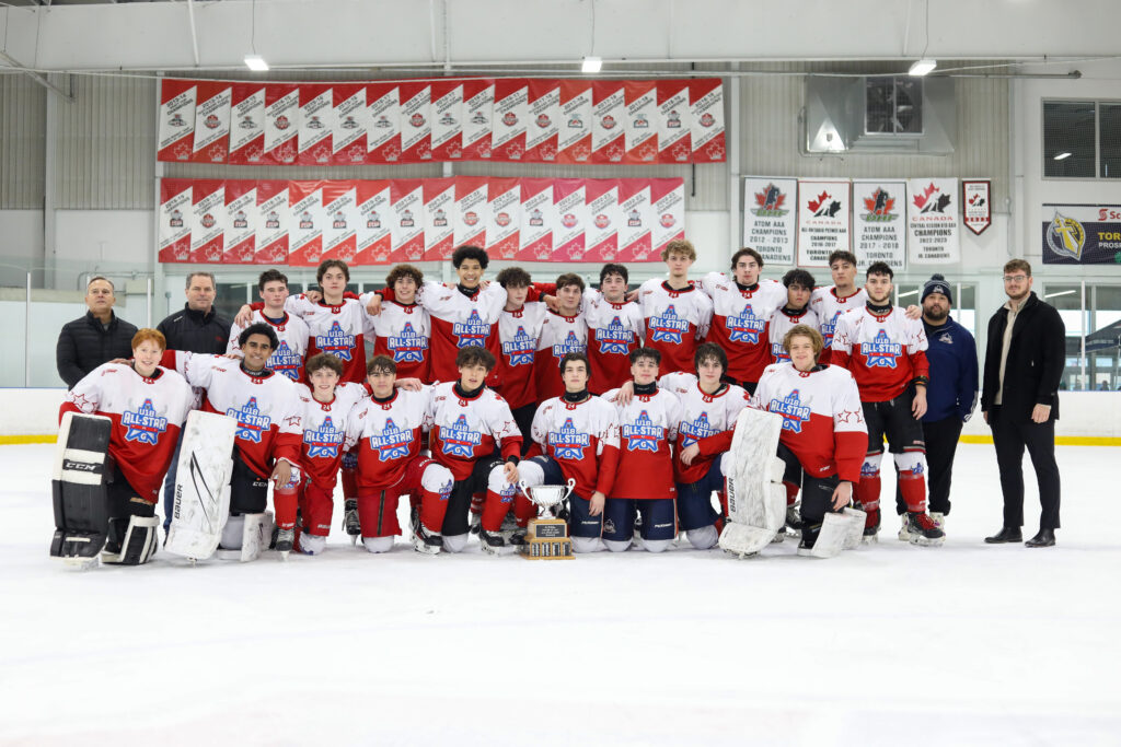 Team Red skates to dominant win in U18 ‘AA’ All-Star Game