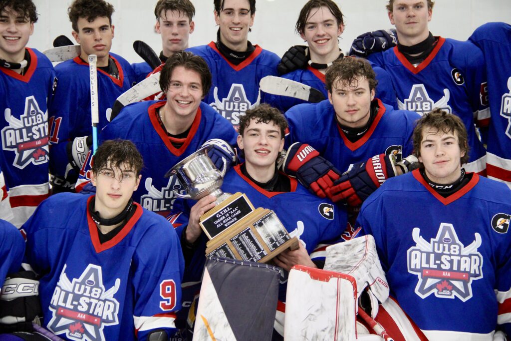 Team Blue scores five unanswered, takes 7-4 win in 2023 U18 ‘AAA’ All-Star Game