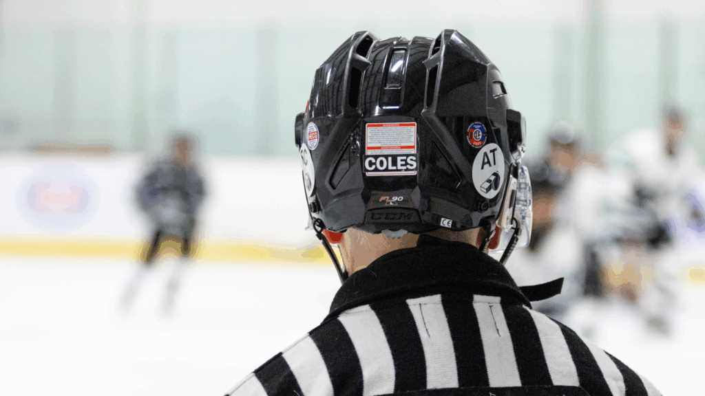 GTHL Officials Honour the Late Brian Coles with Helmet Stickers