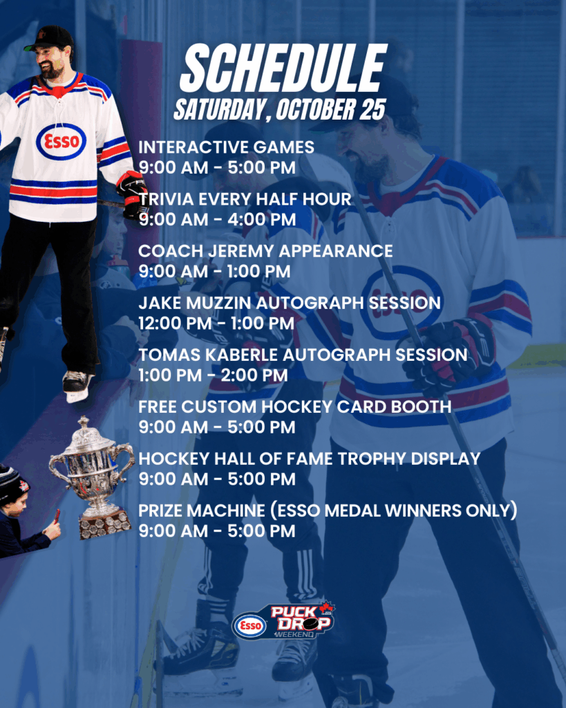 Saturday 4x5 - 2025 Esso Puck Drop Schedule - 2 - GTHL Canada