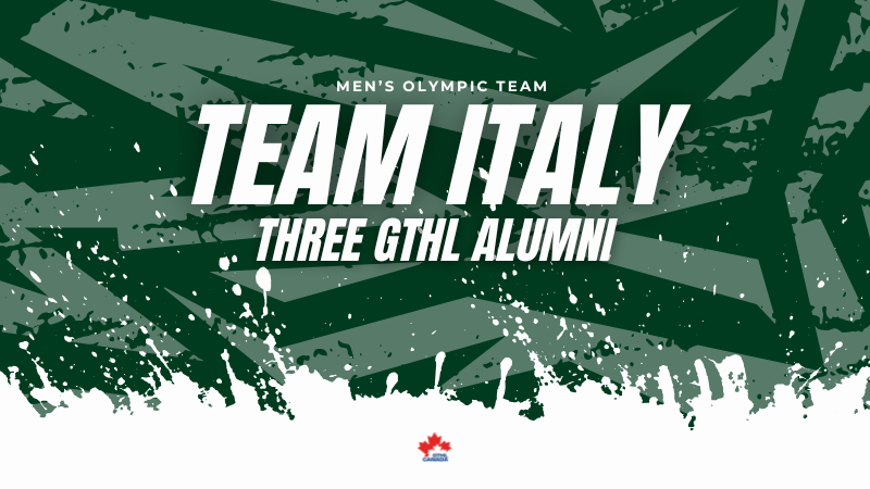 Three GTHL Alumni Named to Italy’s Men’s National Hockey Team for 2026 Olympic Winter Games