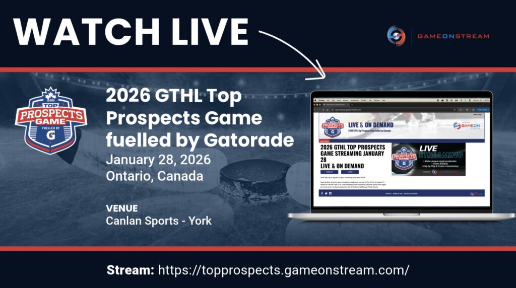 Watch the 2026 GTHL Top Prospects Game fuelled by Gatorade live on GameOnStream