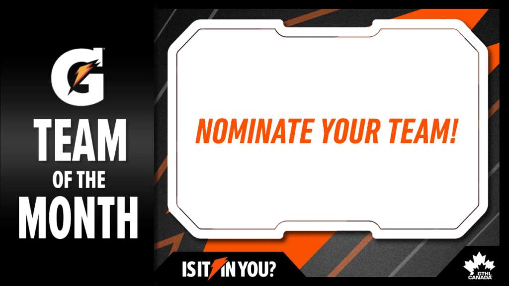 GTHL and Gatorade Team Up for 2026-27 Team of the Month and Year Program